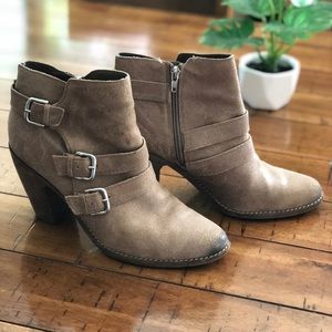 Dolce Vita Taupe Buckle Bootie